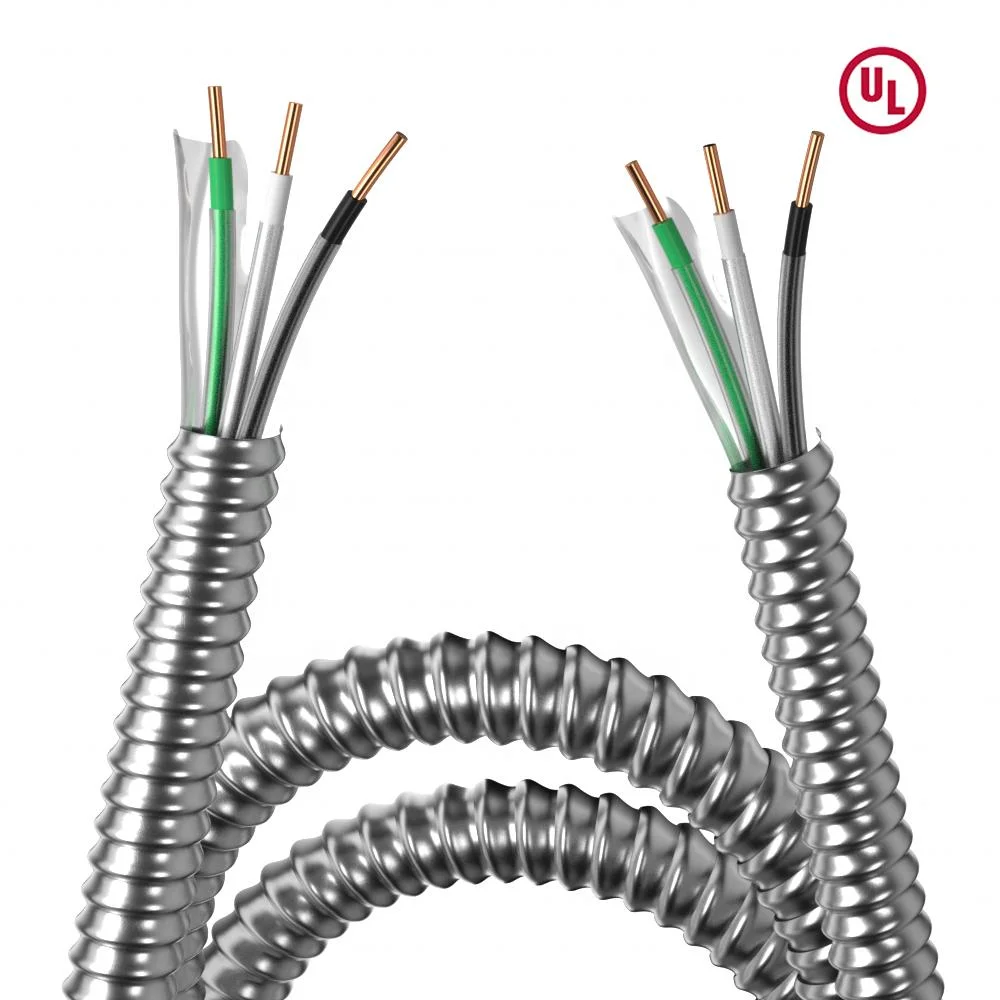 1000 FT. 12-Gauge/3-Gauge Solid Cu Mc (Metal Clad) AC90 Bx 12/2 14/2 14/3 Type Cable Thhn/Thwn Conductors Rated 90 Degree C Dry